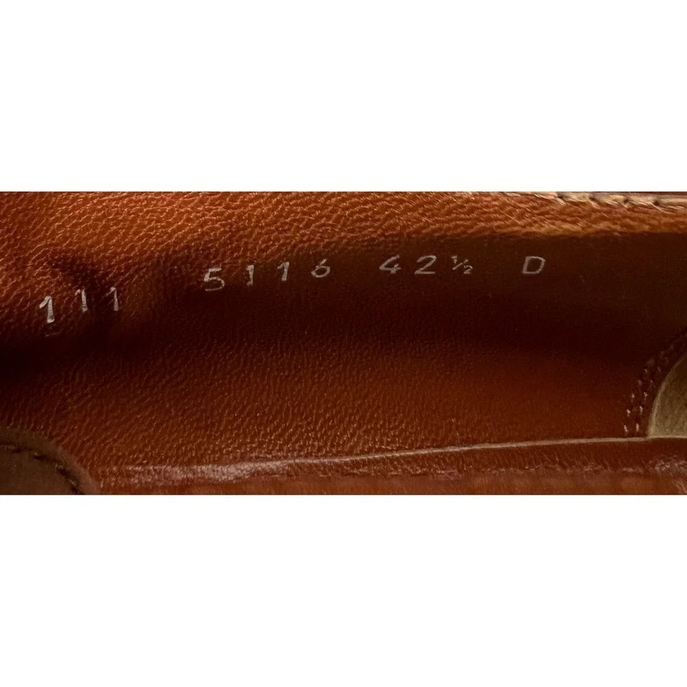 Vintage Gucci Oxford Shoes Mens IT 42 1/2 US 9 1/2 Brown Suede GG Logo Loafers